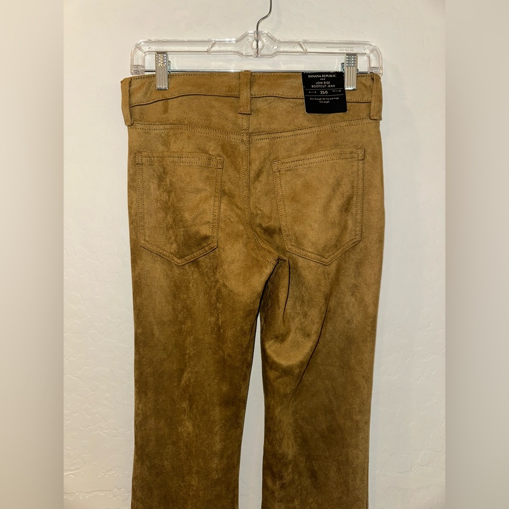 Banana Republic VEGAN SUEDE low rise bootcut jeans Fall 2023 New‎ with tag 25/0 - Picture 9 of 13